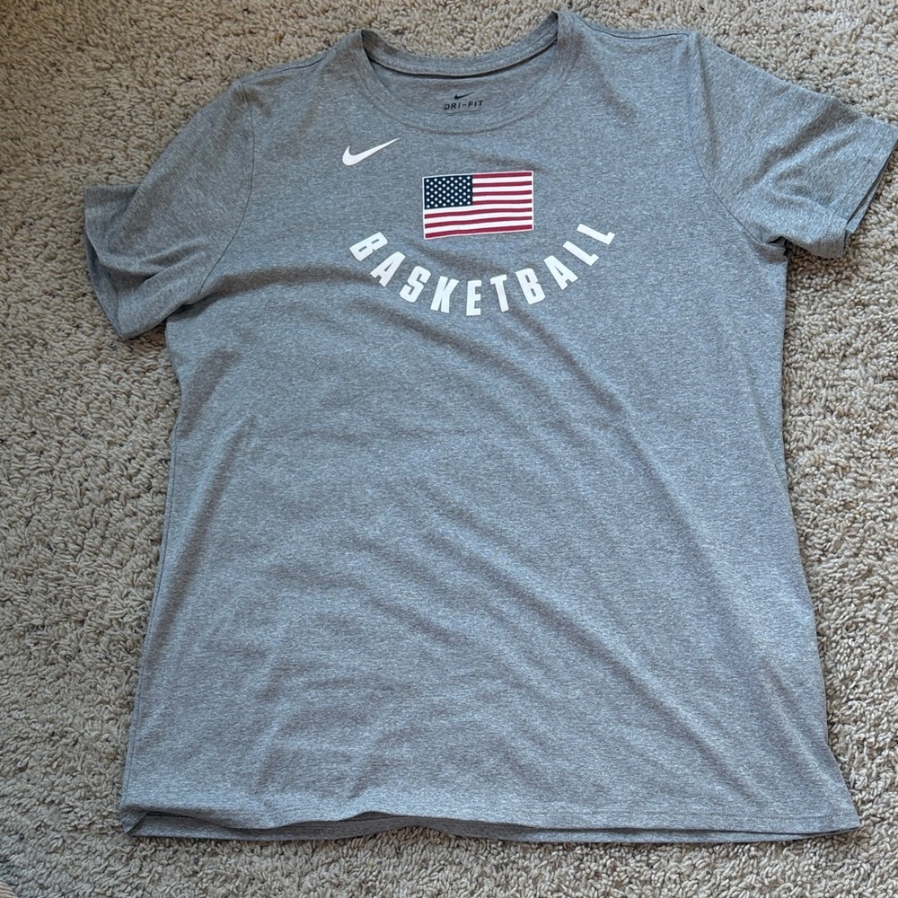 Nike Gray USA Basketball Short Sleeve Tee